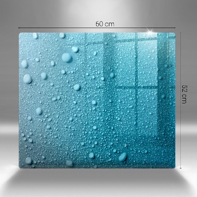 Glasuntersetzer für Grabkerze Wassertropfen