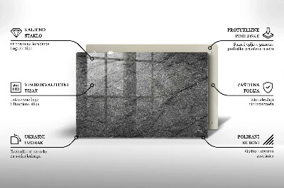 Glasunterlage für Grabkerzen Steinstruktur