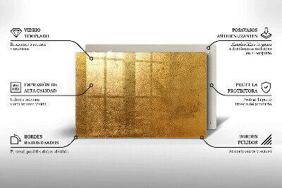 Glasplatte für Grabkerzen Goldbeschaffenheitshintergrund