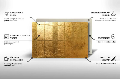 Glasplatte für Grabkerzen Goldbeschaffenheitshintergrund