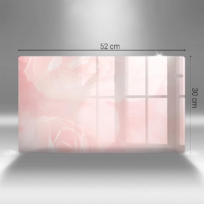 Glasuntersetzer für Grabkerze Pastellrosen-Hintergrund