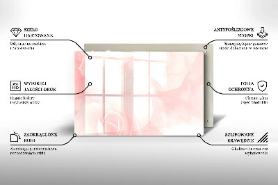 Glasuntersetzer für Grabkerze Pastellrosen-Hintergrund