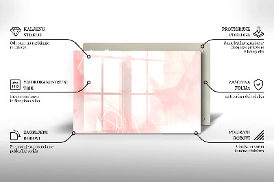 Glasuntersetzer für Grabkerze Pastellrosen-Hintergrund