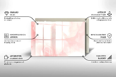 Glasuntersetzer für Grabkerze Pastellrosen-Hintergrund