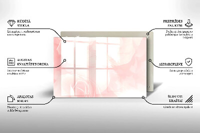 Glasuntersetzer für Grabkerze Pastellrosen-Hintergrund