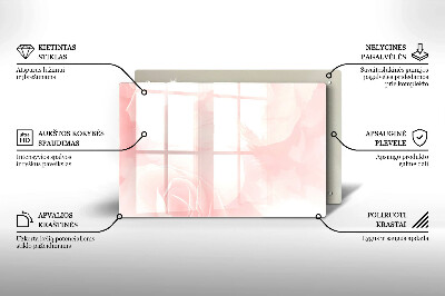 Glasuntersetzer für Grabkerze Pastellrosen-Hintergrund