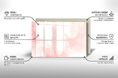 Glasuntersetzer für Grabkerze Pastellrosen-Hintergrund