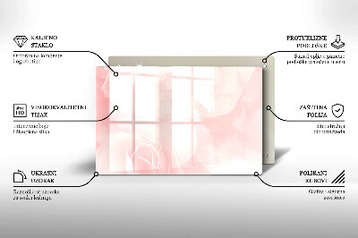 Glasuntersetzer für Grabkerze Pastellrosen-Hintergrund