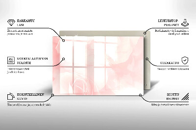 Glasuntersetzer für Grabkerze Pastellrosen-Hintergrund