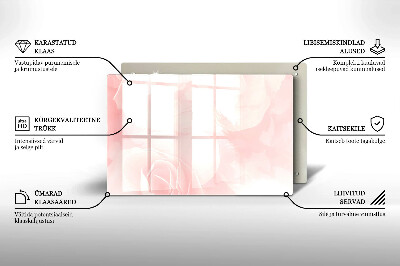 Glasuntersetzer für Grabkerze Pastellrosen-Hintergrund