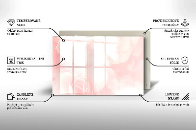 Glasuntersetzer für Grabkerze Pastellrosen-Hintergrund