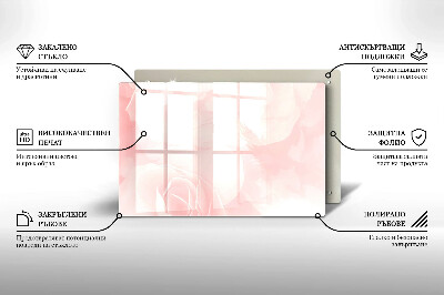 Glasuntersetzer für Grabkerze Pastellrosen-Hintergrund