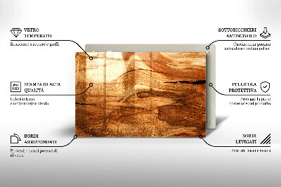 Glasunterlage für Grabkerzen Holzbrettstruktur