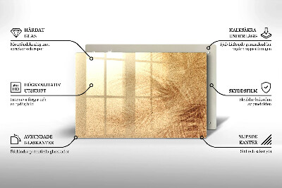 Glasplatte für Grabkerzen Sand