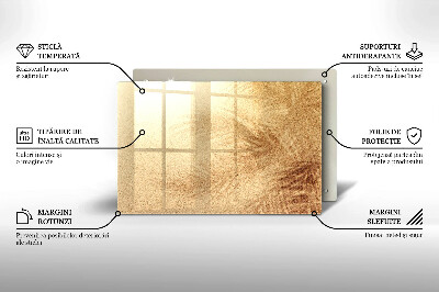 Glasplatte für Grabkerzen Sand