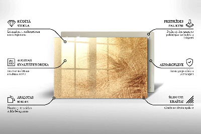 Glasplatte für Grabkerzen Sand