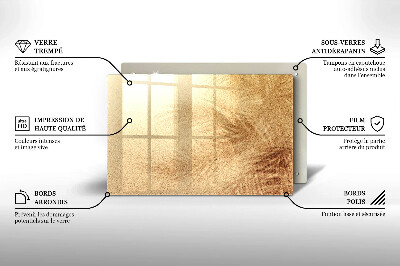 Glasplatte für Grabkerzen Sand