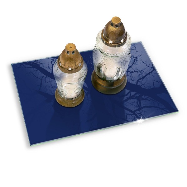 Grabkerzen Unterlage Farbe blau