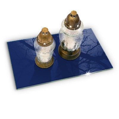 Grabkerzen Unterlage Farbe blau