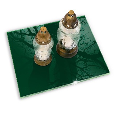 Glasuntersetzer für Grabkerze Farbe grün