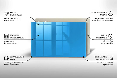 Glasplatte für Grabkerzen Farbe blau