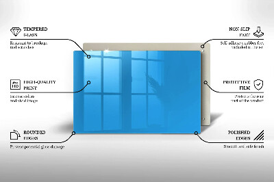 Glasplatte für Grabkerzen Farbe blau