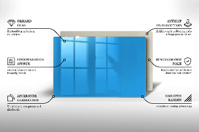Glasplatte für Grabkerzen Farbe blau