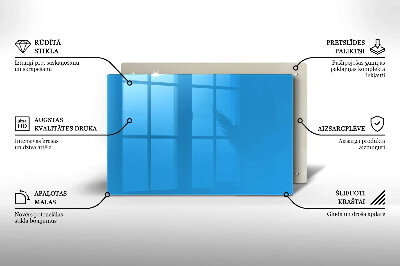 Glasplatte für Grabkerzen Farbe blau