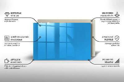 Glasplatte für Grabkerzen Farbe blau
