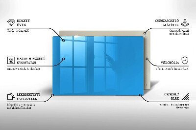 Glasplatte für Grabkerzen Farbe blau