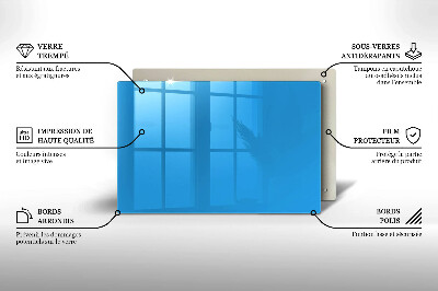 Glasplatte für Grabkerzen Farbe blau