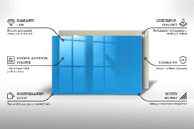 Glasplatte für Grabkerzen Farbe blau