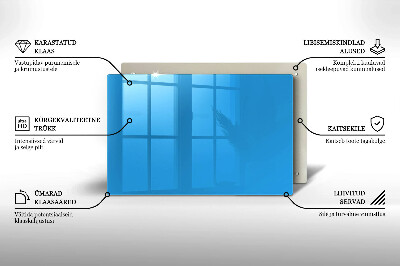 Glasplatte für Grabkerzen Farbe blau