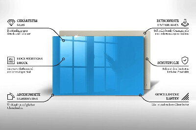 Glasplatte für Grabkerzen Farbe blau
