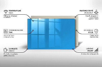 Glasplatte für Grabkerzen Farbe blau