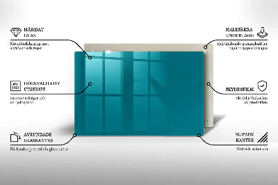 Glasuntersetzer für Grabkerze Türkise Farbe