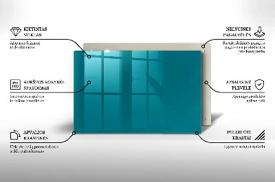 Glasuntersetzer für Grabkerze Türkise Farbe