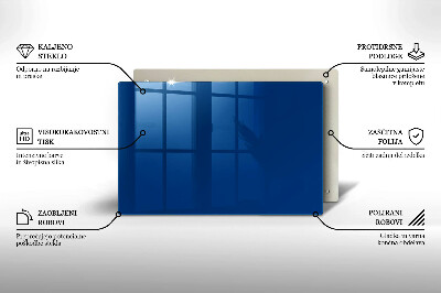 Glasunterlage für Grabkerzen Farbe blau