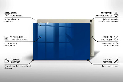 Glasunterlage für Grabkerzen Farbe blau