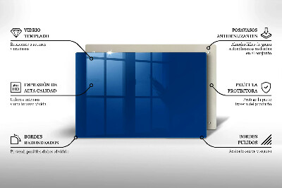Glasunterlage für Grabkerzen Farbe blau