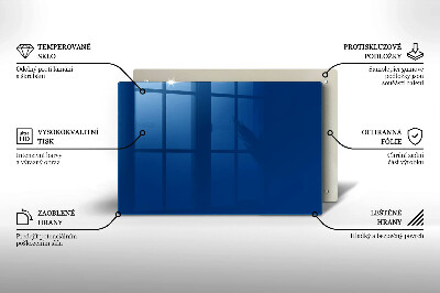 Glasunterlage für Grabkerzen Farbe blau