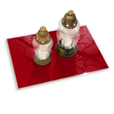 Grabkerzen Unterlage Farbe rot