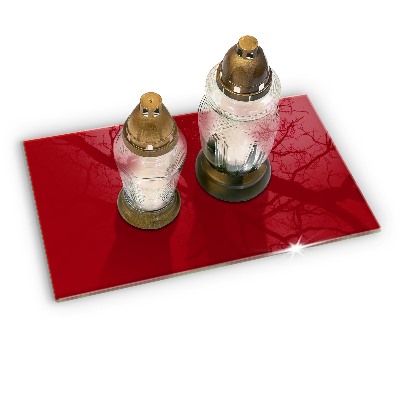 Grabkerzen Unterlage Farbe rot