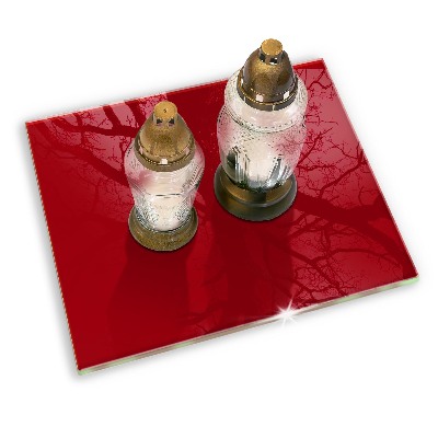 Grabkerzen Unterlage Farbe rot