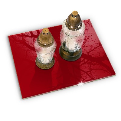 Grabkerzen Unterlage Farbe rot