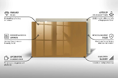 Glasuntersetzer für Grabkerze Beige Farbe