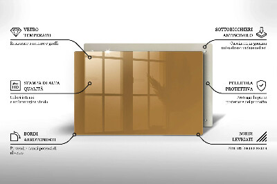 Glasuntersetzer für Grabkerze Beige Farbe