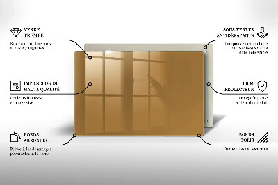 Glasuntersetzer für Grabkerze Beige Farbe