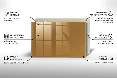 Glasuntersetzer für Grabkerze Beige Farbe