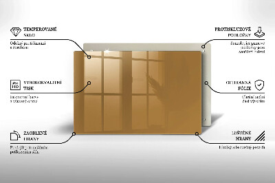 Glasuntersetzer für Grabkerze Beige Farbe
